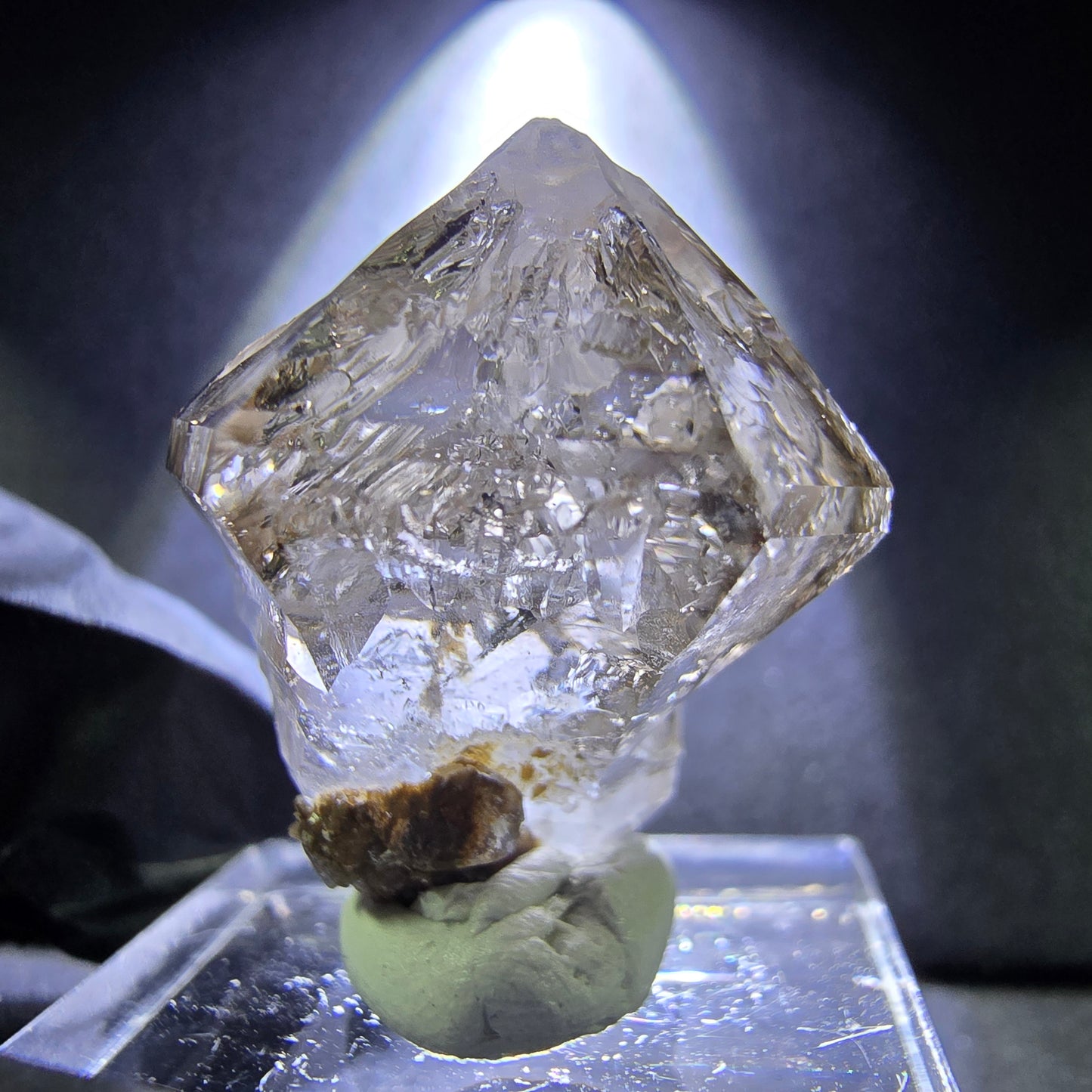 Klare Zepter Rauchquarz, Quarz Kristall Spitze 27*22*14mm aus Goboboseb Namibia