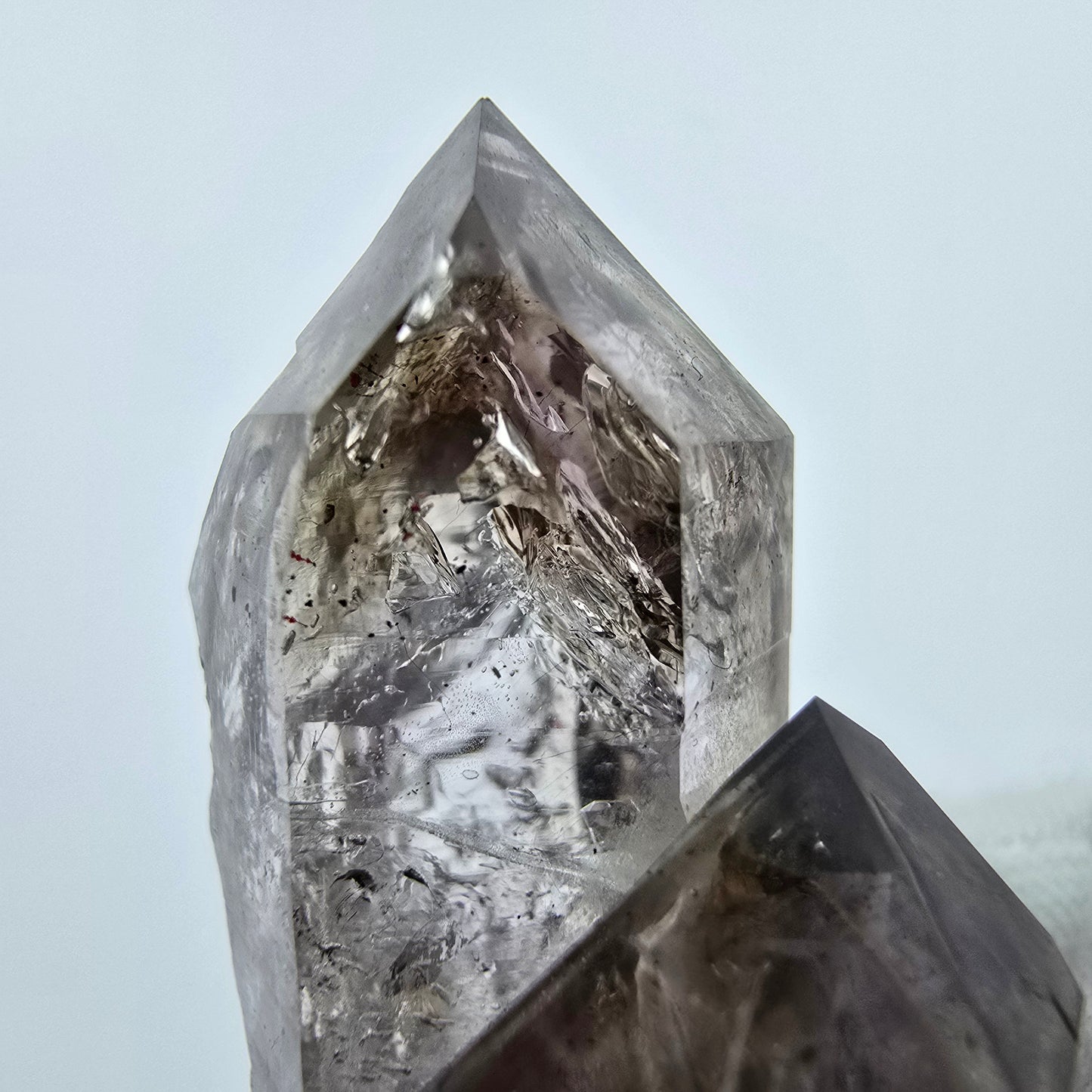 Enhydro Phantom Amethyst Skelett DT Zepter 3x Blase Goboboseb Namibia 61*25*16mm