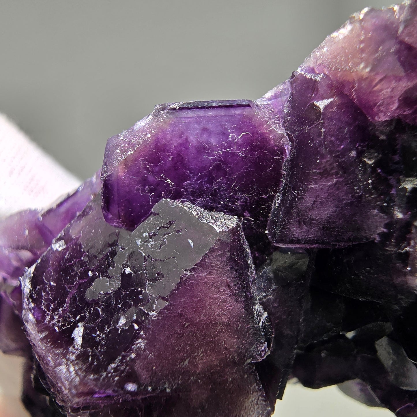 Große Phantom Fluorit Würfel Stufe lila Okorusu, Namibia 117*51*33mm Sammlung