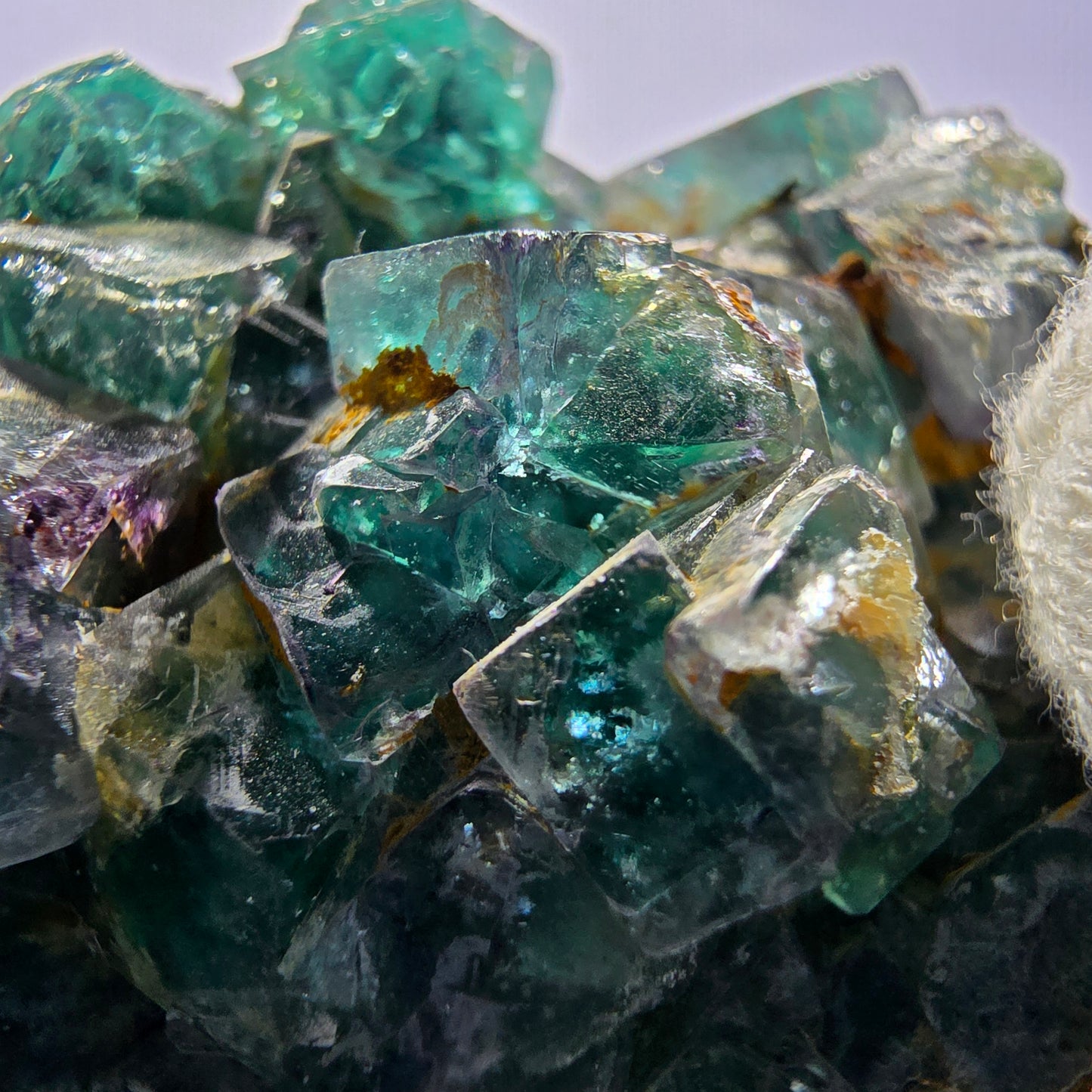 Cube de fluorite fantôme zonal, spécimen de tourmaline Schorl, Erongo, Namibie, 66 x 49 x 33 mm