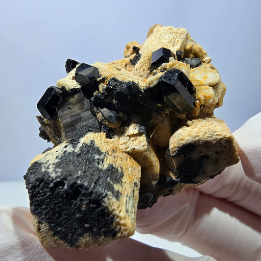 Seltene Schörl Turmalin, Rauchquarz, Orthoklas Stufe Erongo, Namibia 50*35*21mm