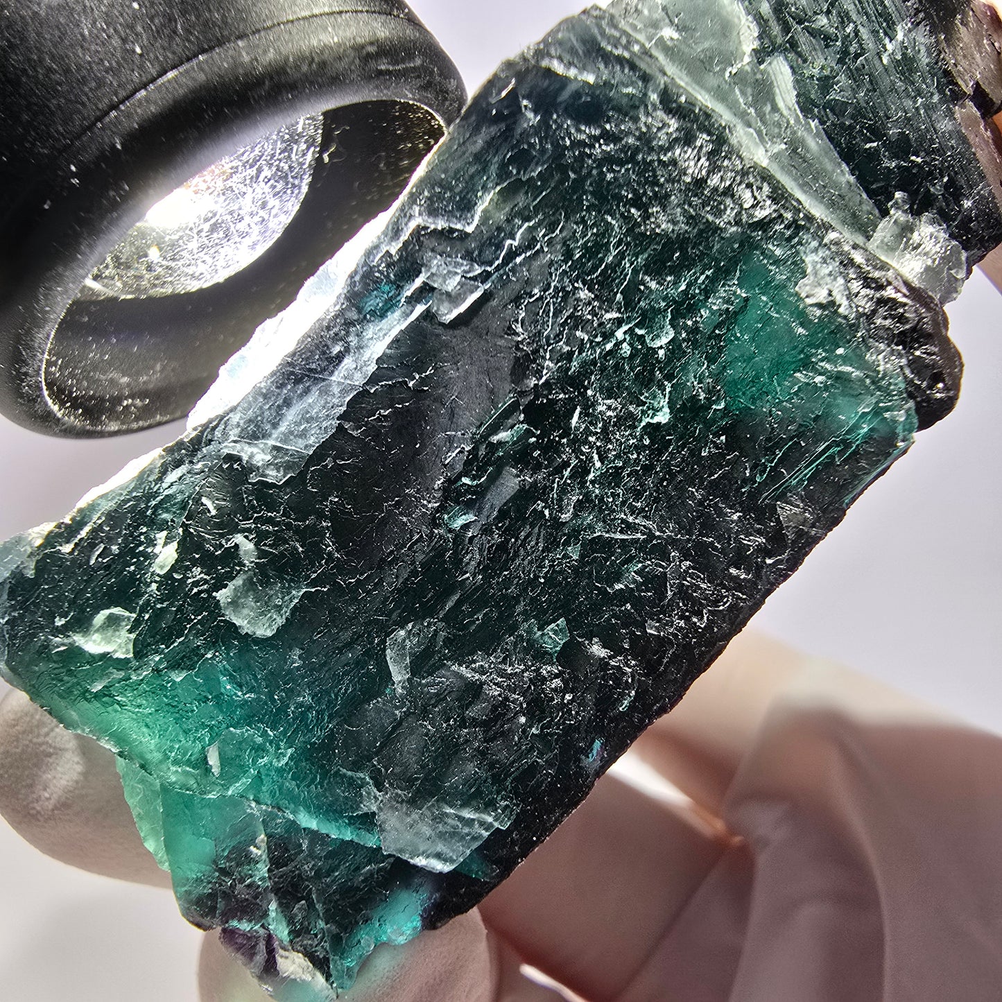 XL Phantom Fluorit Würfel Stufe grün lila 11:11 Angel Pocket Okorusu, Namibia 76*71*26mm