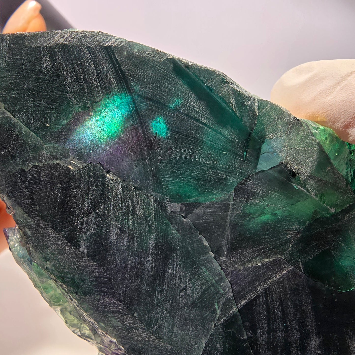 XL Phantom Fluorit Würfel Stufe grün lila 11:11 Angel Pocket Okorusu, Namibia 150*78*43mm