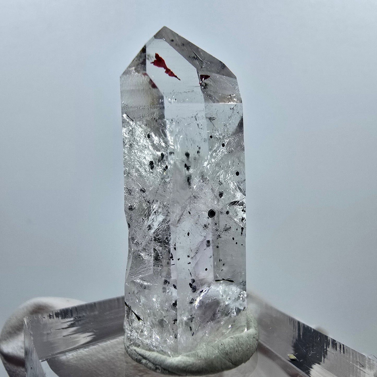 Clear Harlequin Lemurian Quartz Point Streep Mine Goboboseb, Namibia 33*14*10mm
