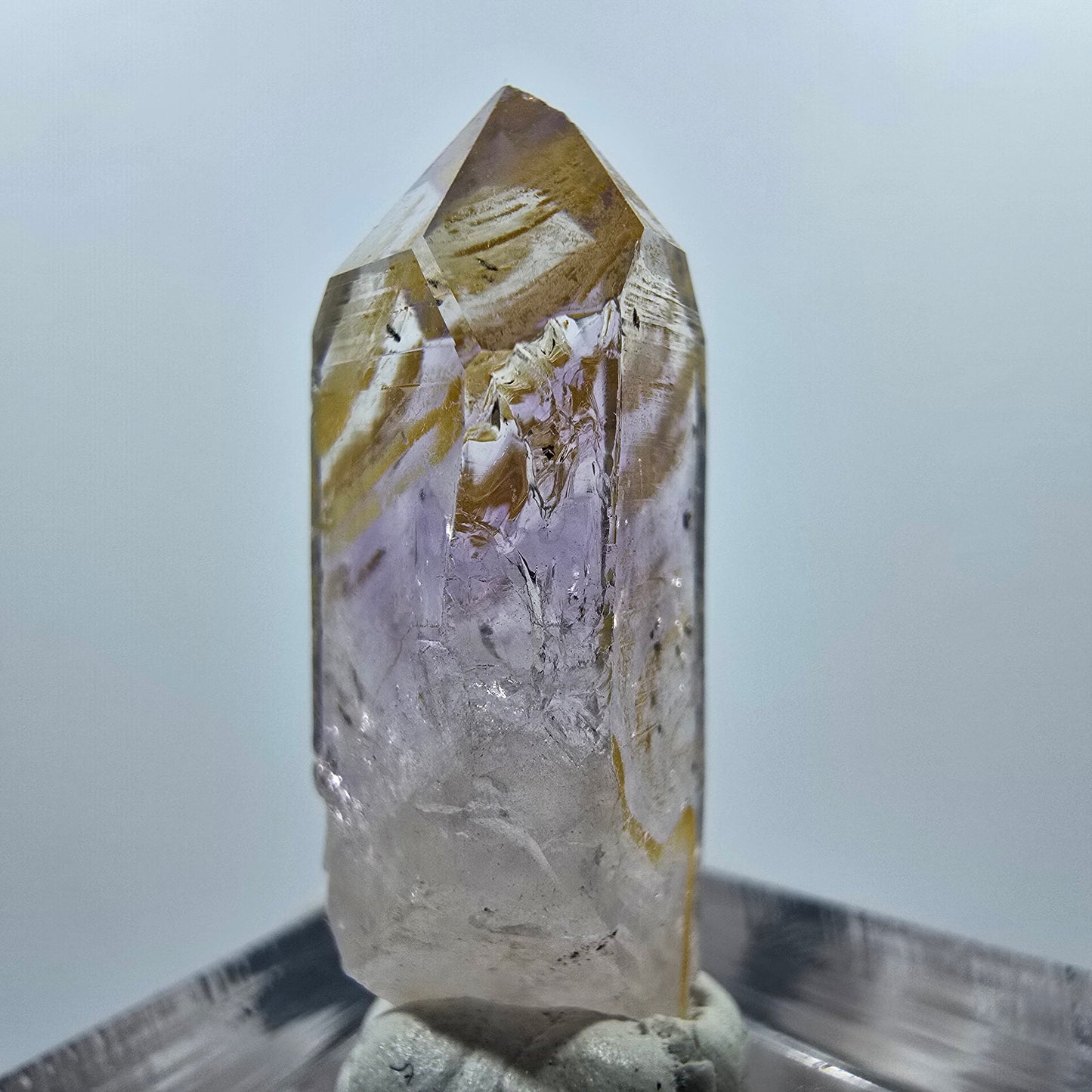 Lemurian Phantom Amethyst Hämatit Stufe Streep Mine Goboboseb, Namibia 28*12*10mm