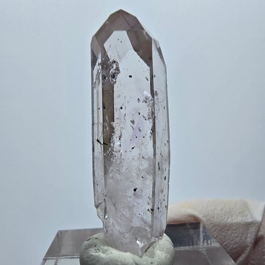Lemurian Phantom Amethyst Hämatit Spitze Streep Mine Goboboseb, Namibia 35*11*10mm