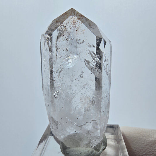 Enhydro Lemurian Quarz, Analcim Hämatit, 3x Blase Streep Mine Goboboseb Namibia 43*21*14mm