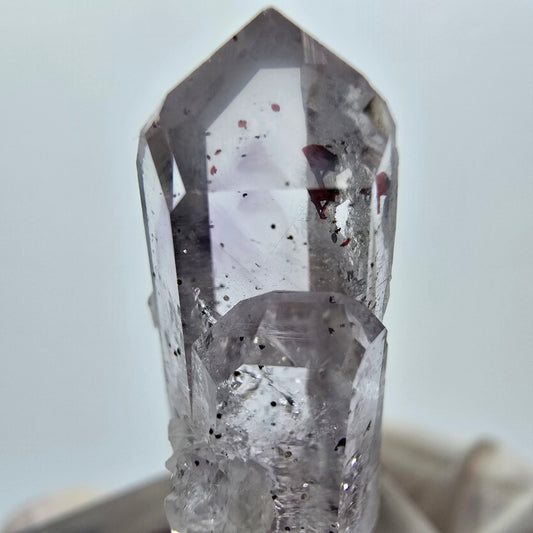 Enhydro Harlekin Lemurian Amethyst mit Analcim Streep Mine Goboboseb, Namibia 33*11*10mm