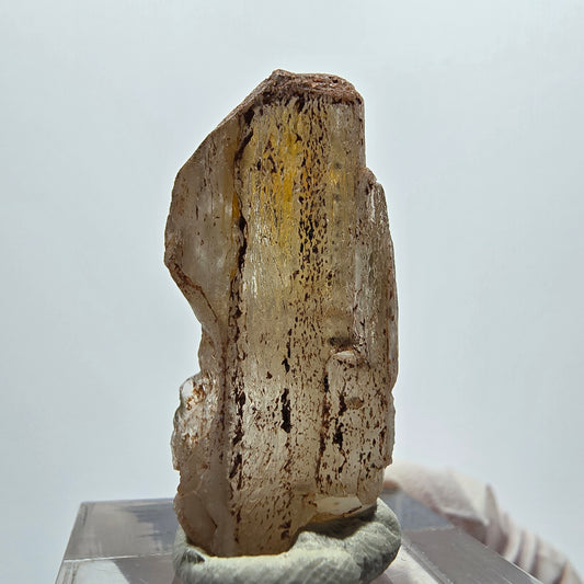 Cristal de barytine rare, brun-jaune, Brukkaros, Namibie, 33 x 15 x 11 mm