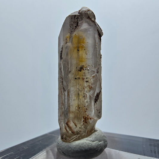 Cristal de barytine rare, jaune brunâtre, Brukkaros, Namibie, 29*9*9mm