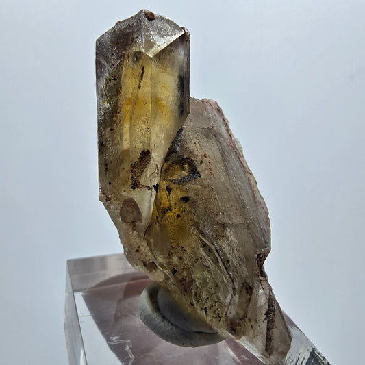 Cristal de barytine rare, jaune brunâtre, Brukkaros, Namibie, 46*23*22 mm