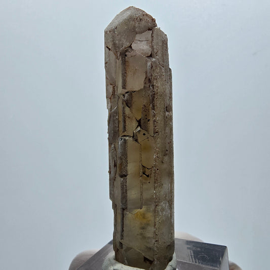 Cristal de barytine rare, jaune brunâtre, Brukkaros, Namibie, 58*19*14 mm