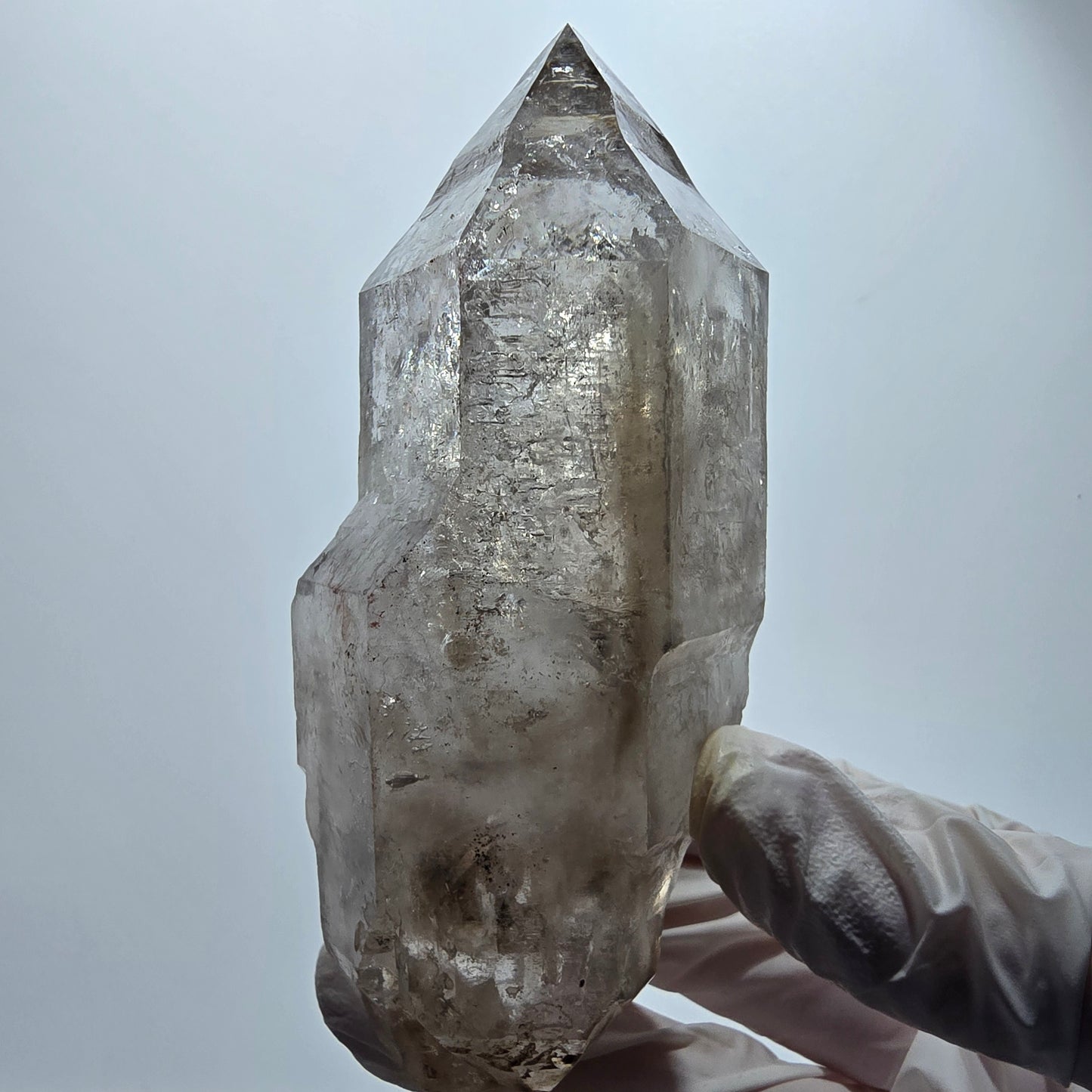 XL Enhydro Skelett Phantom Rauchquarz DT, 1x Blase Goboboseb, Namibia 109*48*38mm