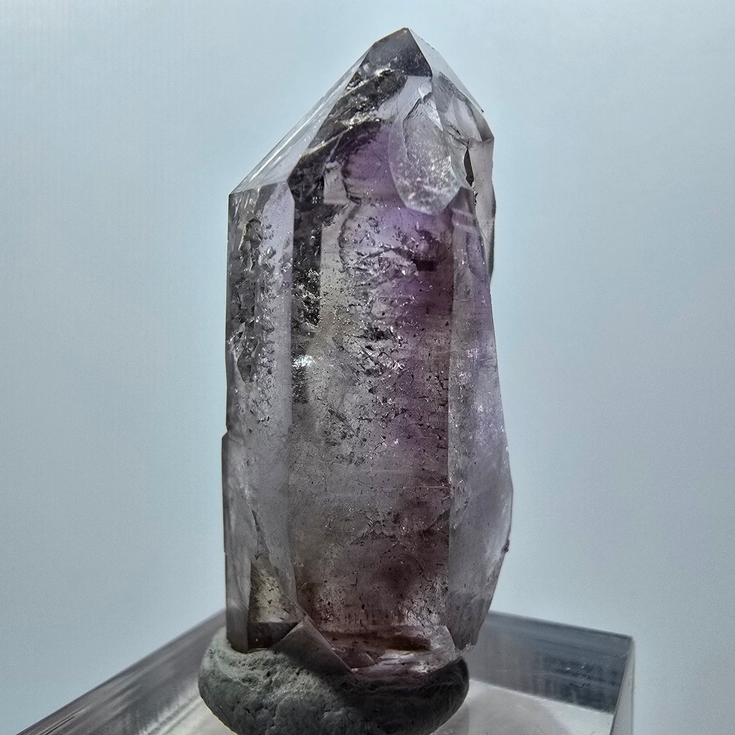 Rare améthyste fantôme squelette DT Scepter Window Tip Goboboseb, Namibie 38*18*14mm