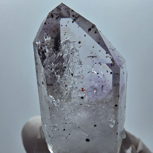 Enhydro Harlekin Amethyst 2x Blase + beweg. Einschluss rot Streep Mine, Namibia 41*22*15mm