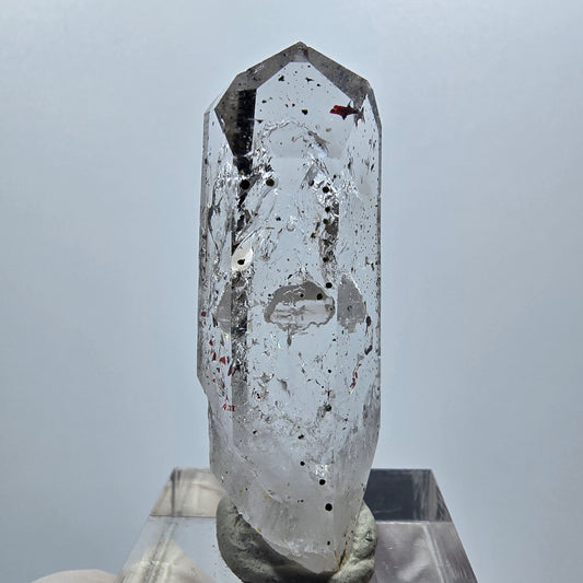 Enhydro Lemurian Harlekin Phantom Quarz, 1x Blase Streep Mine, Gobo. Namibia 44*16*13mm