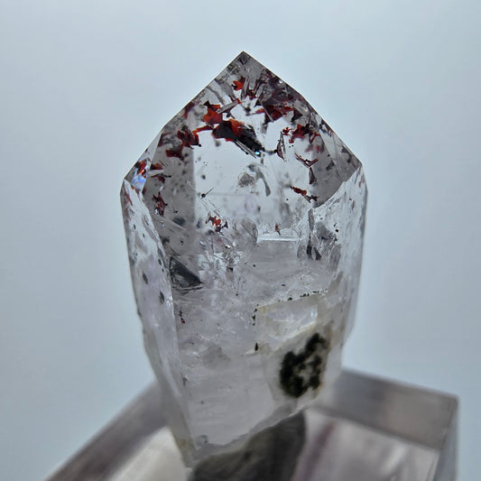 Harlekin Lemurian Phantom Amethyst Spitze Streep Mine Goboboseb Namibia 32*15*12mm