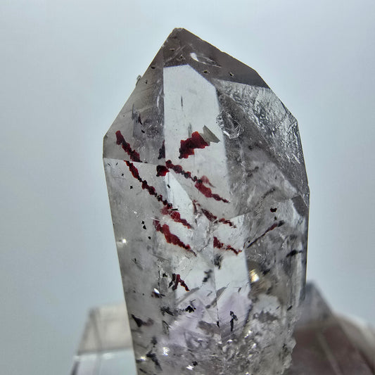 Harlekin Phantom Amethyst mit Epidot Streep Mine Goboboseb Namibia 31*13*14mm