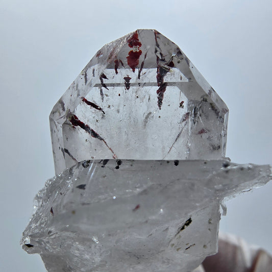 Harlekin Phantom Quarz Spitze Streep Mine Goboboseb Namibia 40*29*19mm