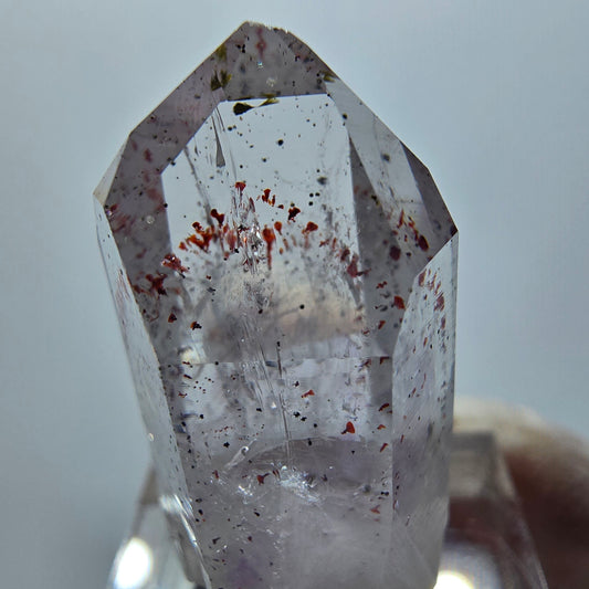 Harlekin Phantom Amethyst mit Epidot Streep Mine Goboboseb Namibia 35*17*14mm