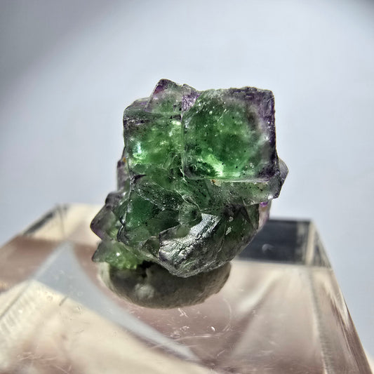 Very clear phantom fluorite cubes, zonal schorl tourmaline specimen Erongo, Namibia 17*14*12mm