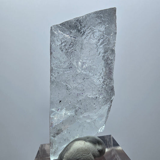 Extremely clear Fluorite crystal, white with Schörl Tourmaline Erongo, Namibia 46*19*17mm