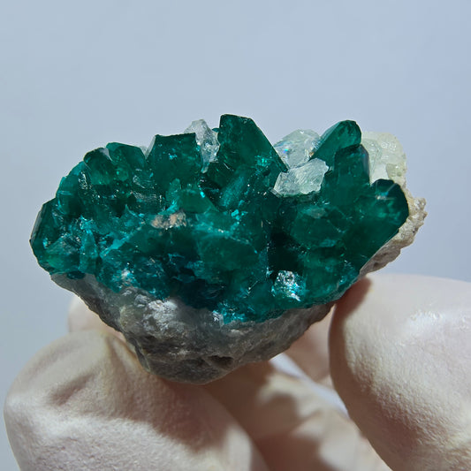 Seltene Dioptas XX, Calcit Stufe Republik Kongo 33*26*15mm