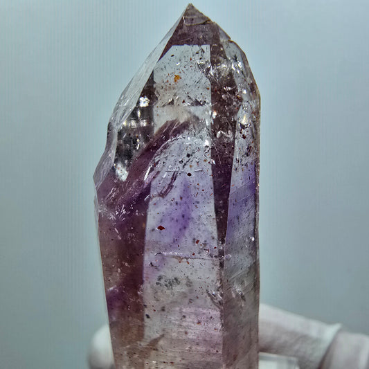 Enhydro Skelett Phantom Amethyst Zepter, 2x Blase Goboboseb, Namibia 51*19*14mm