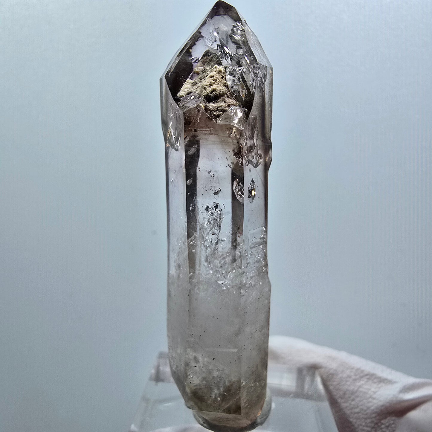 Enhydro Skelett Phantom Amethyst DT Zepter, 2x Blase Goboboseb, Namibia 58*15*14mm