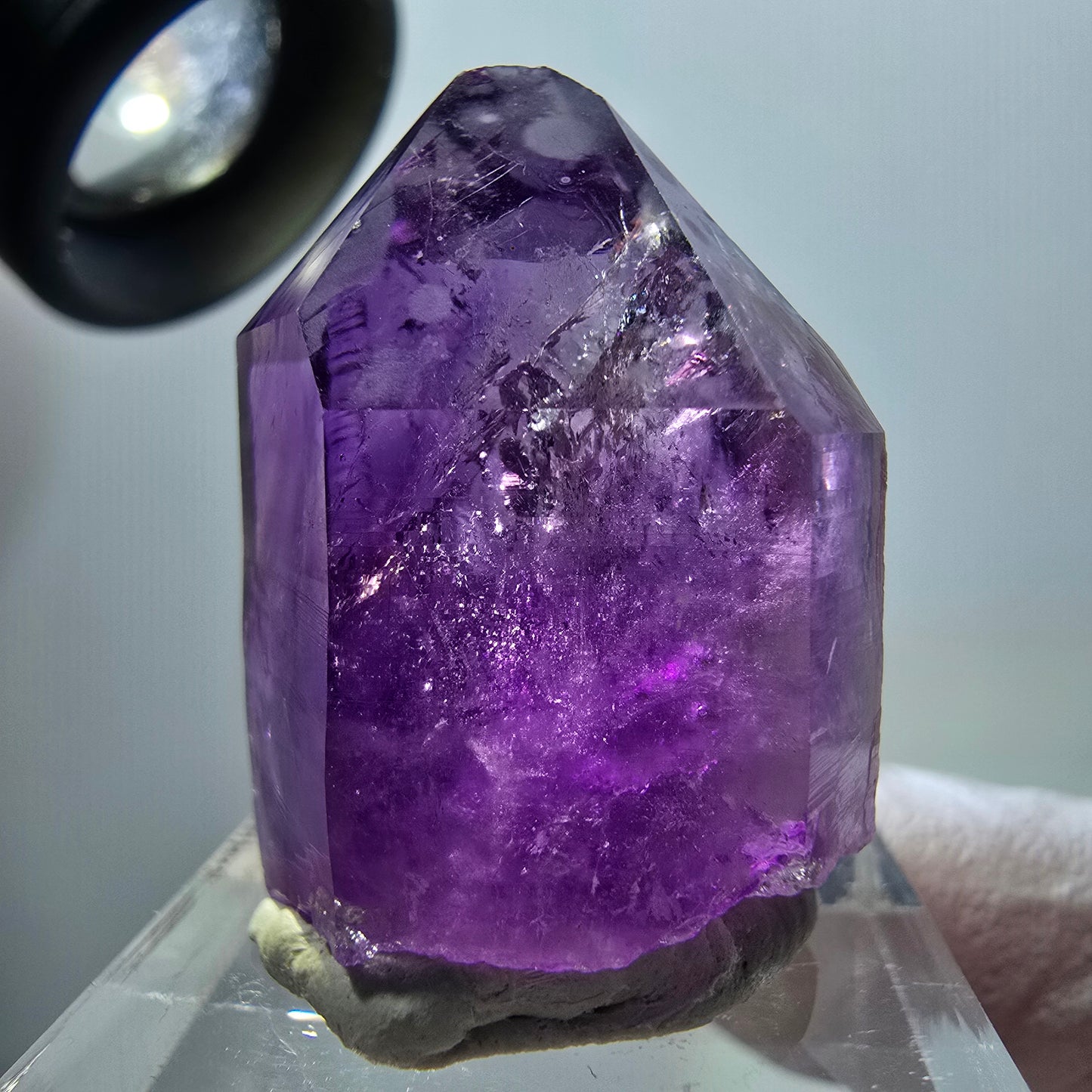 Seltene Skelett Phantom Amethyst Spitze Goboboseb, Namibia 30*23*17mm
