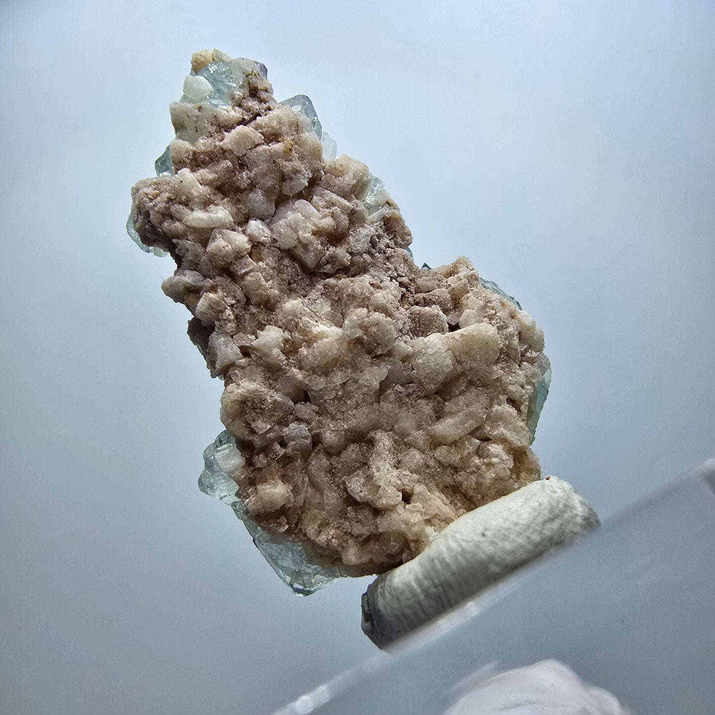 Seltene Phantom Fluorit Würfel, zonal, grün lila Brandberg, Namibia 33*23*13mm