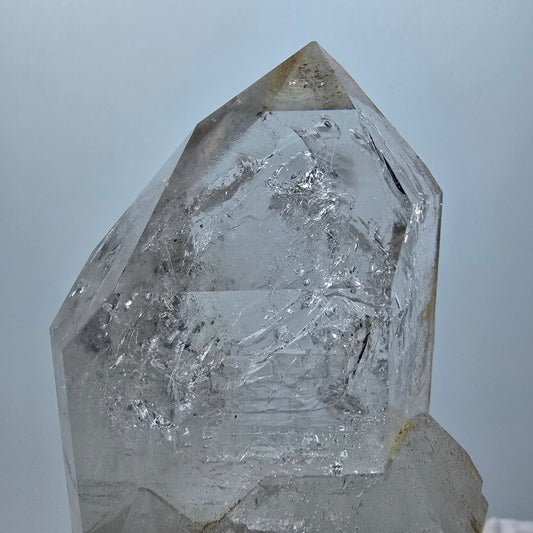 Enhydro Skelett Phantom Rauchquarz DT, 2x Blase (groß) Goboboseb, Namibia 77*43*32mm