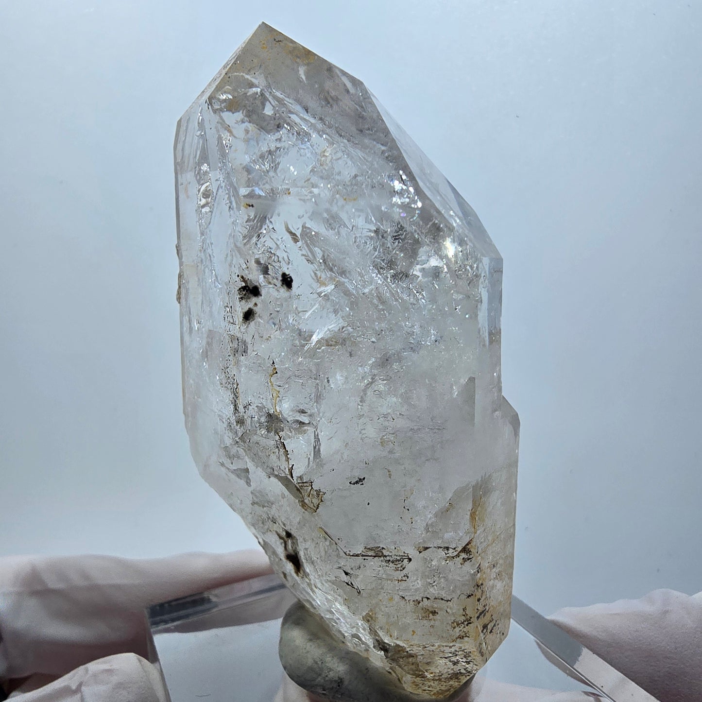 Enhydro Skelett Phantom Rauchquarz DT, 2x Blase (groß) Goboboseb, Namibia 77*43*32mm