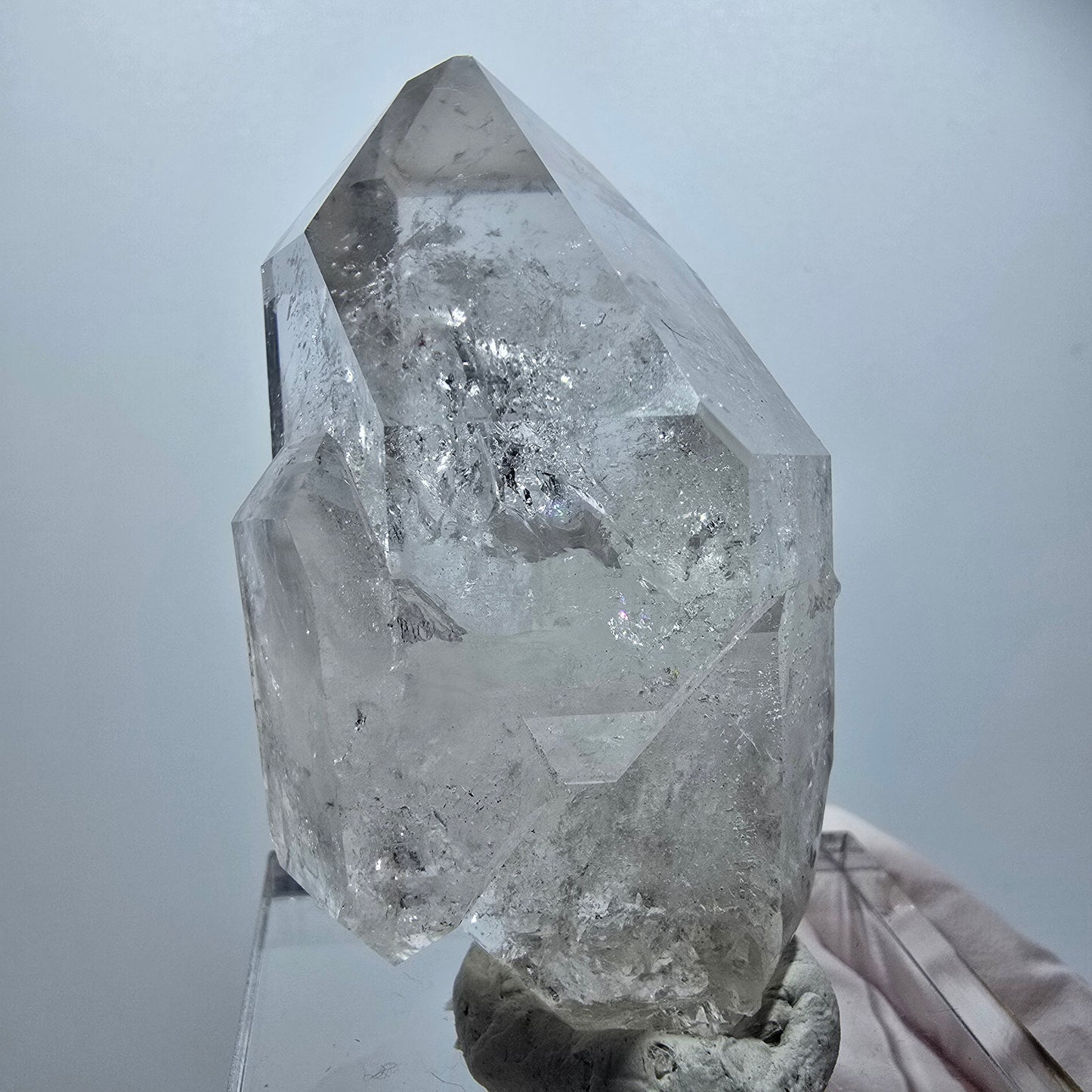 Enhydro Skelett Phantom Rauchquarz DT Zepter, 1x Blase Goboboseb, Namibia 65*37*35mm