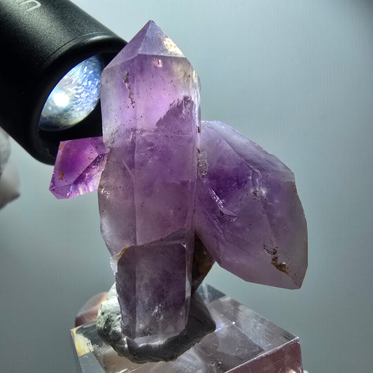 Phantom Skelett Amethyst DT auf Matrix Stufe Goboboseb, Namibia 49*37*27mm