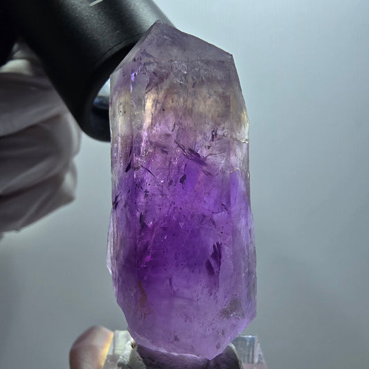 Enhydro Skelett Phantom Amethyst Spitze, 1x Blase Goboboseb, Namibia 56*23*17mm