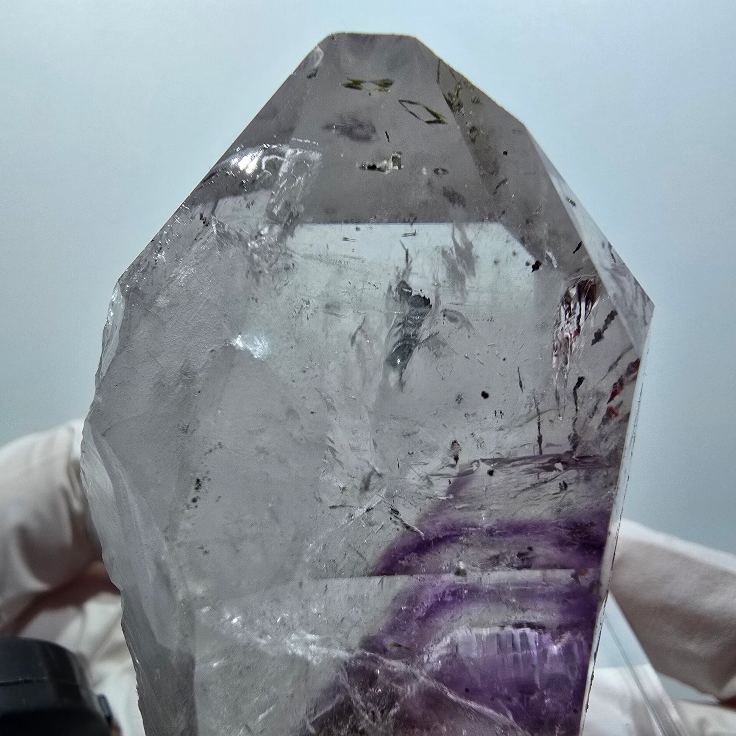 Große Harlekin Phantom Amethyst Spitze Streep Mine Goboboseb Namibia 59*44*40mm