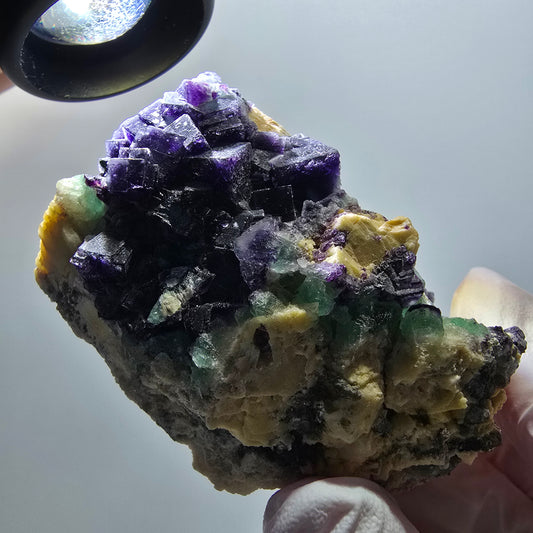 Phantom Fluorit, Schörl Turmalin, Muskovit, Orthoklas Erongo, Namibia 65*57*35mm