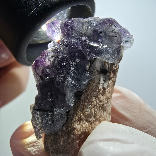 Phantom Fluorit Würfel, Schörl Turmalin, Orthoklas Stufe Erongo, Namibia 36*24*21mm