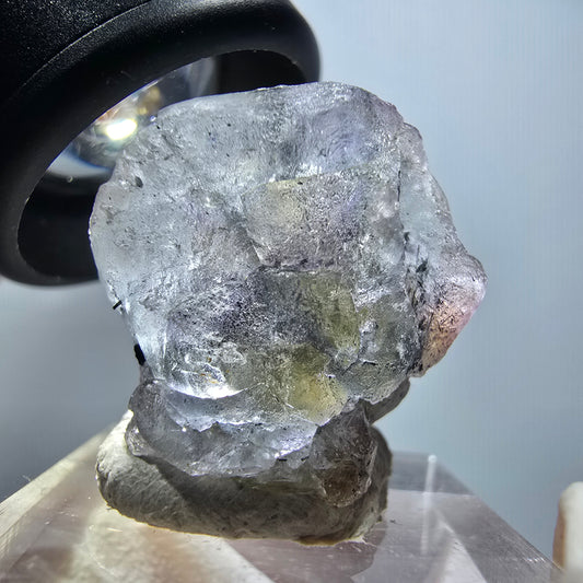 Clear Phantom Fluorite, Schörl Tourmaline Stage Erongo, Namibia 27*23*20mm #11816