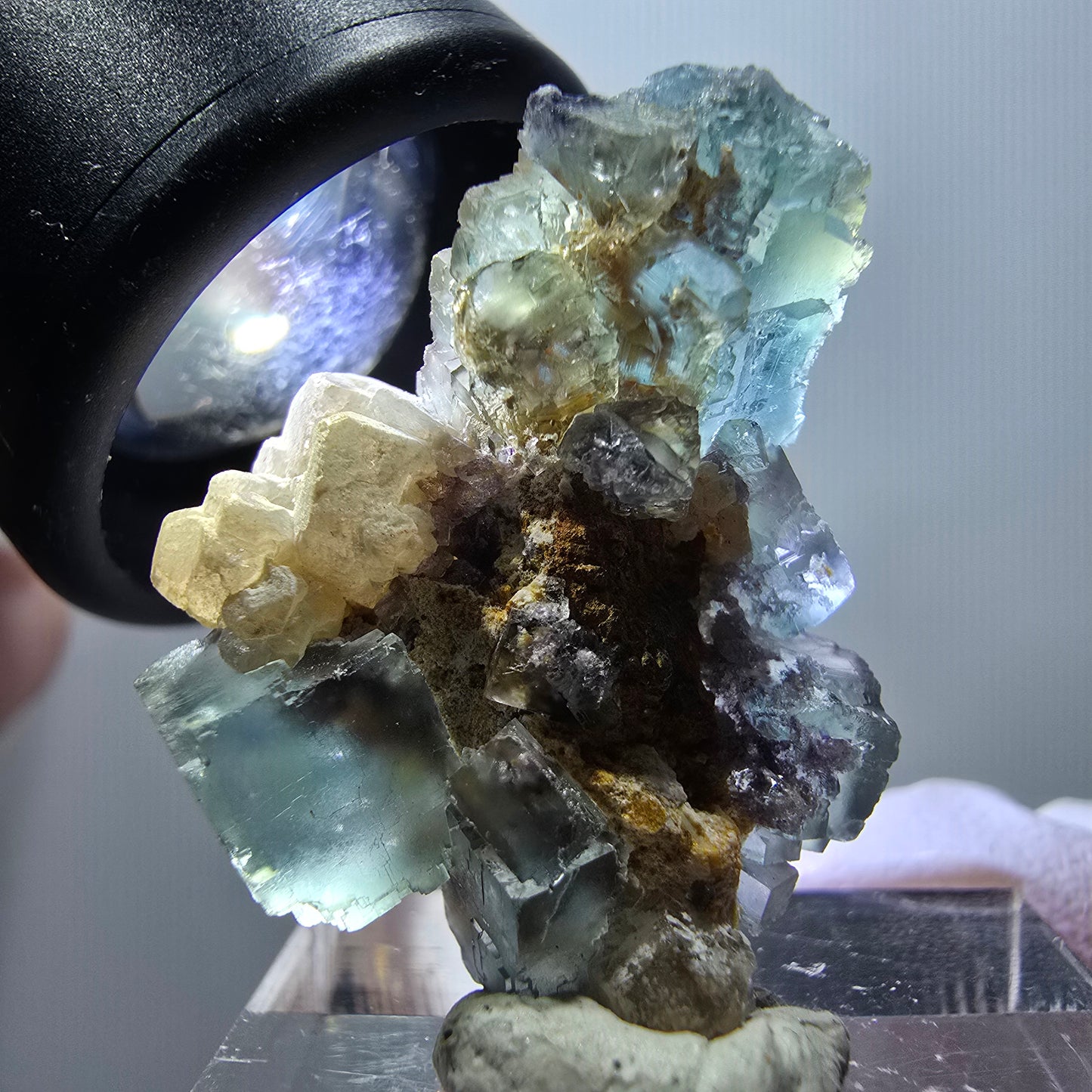 Cube de fluorite fantôme, spécimen de quartz, parquet vert, Okorusu, Namibie, 29*23*18 mm #11860