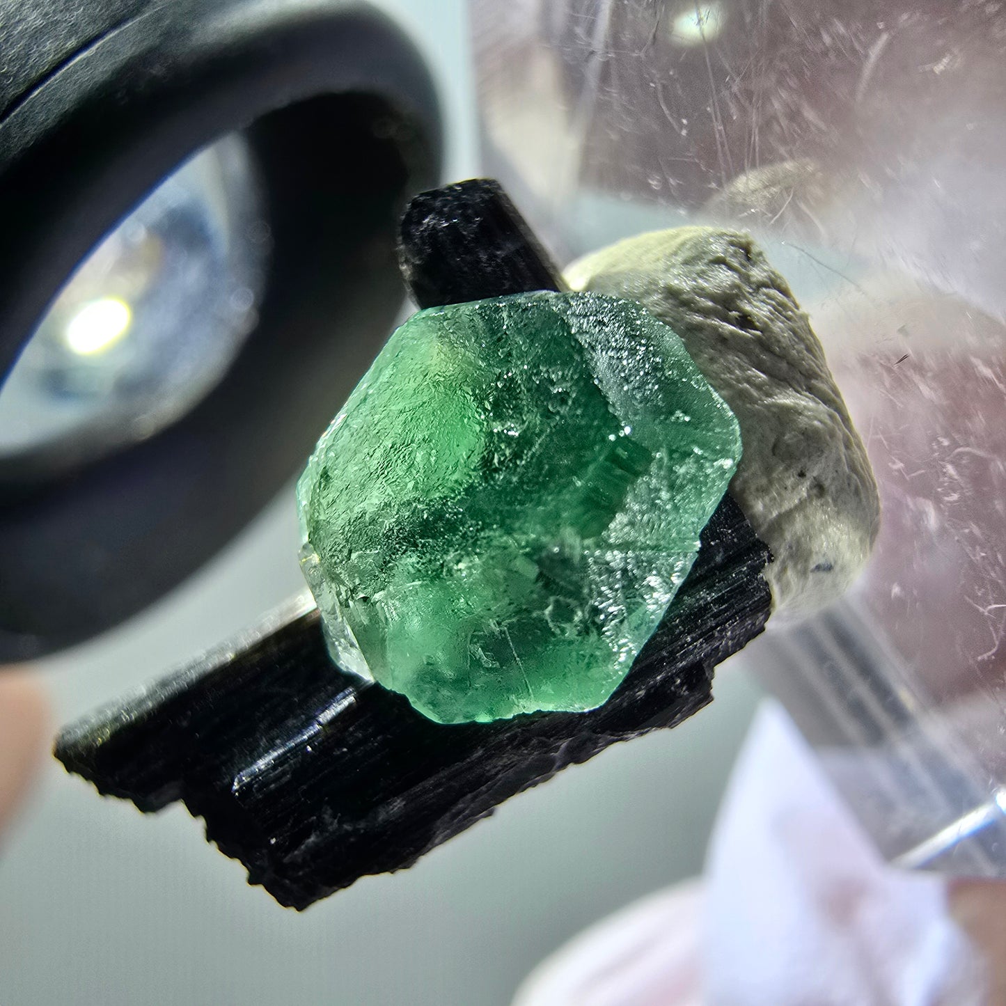 Phantom Fluorite, Schorl Tourmaline Specimen Erongo, Namibia 18*13*9mm #11927