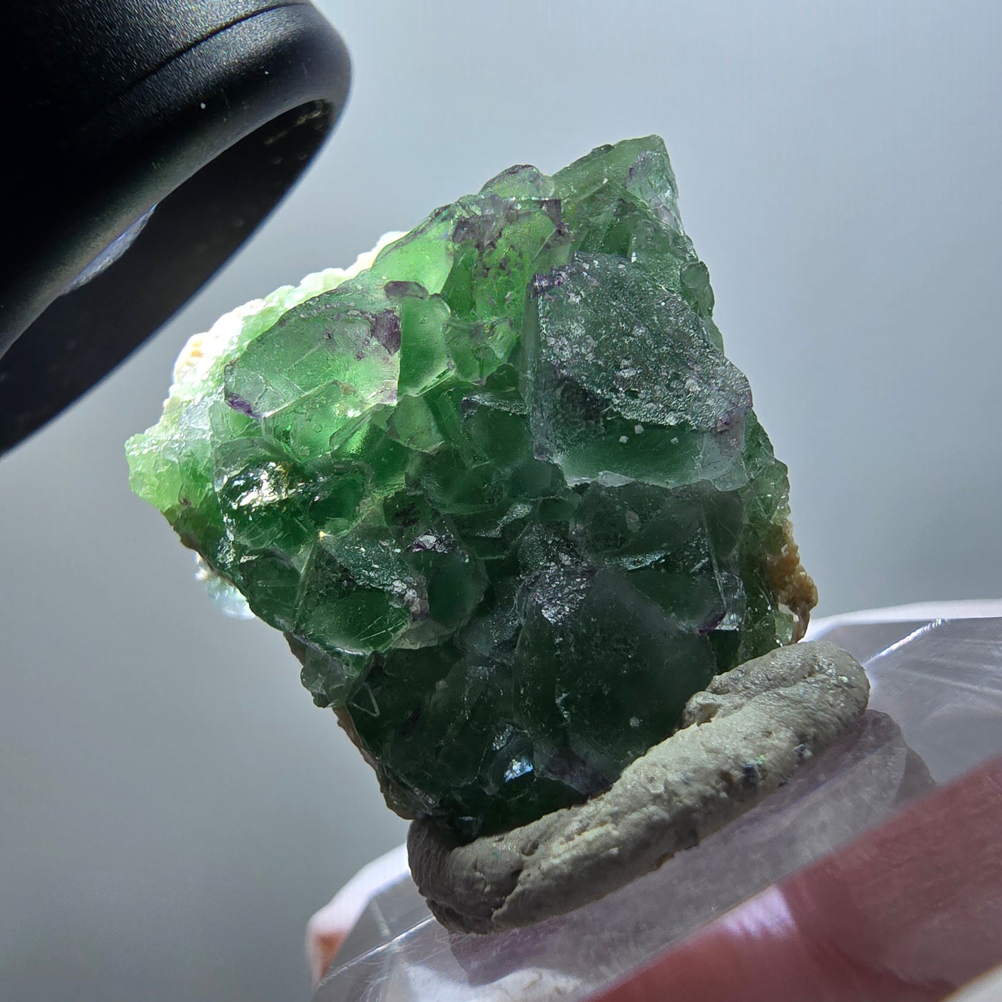 Fluorite fantôme, Tourmaline Schörl, Stade muscovite Erongo, Namibie 28*28*13mm #11944