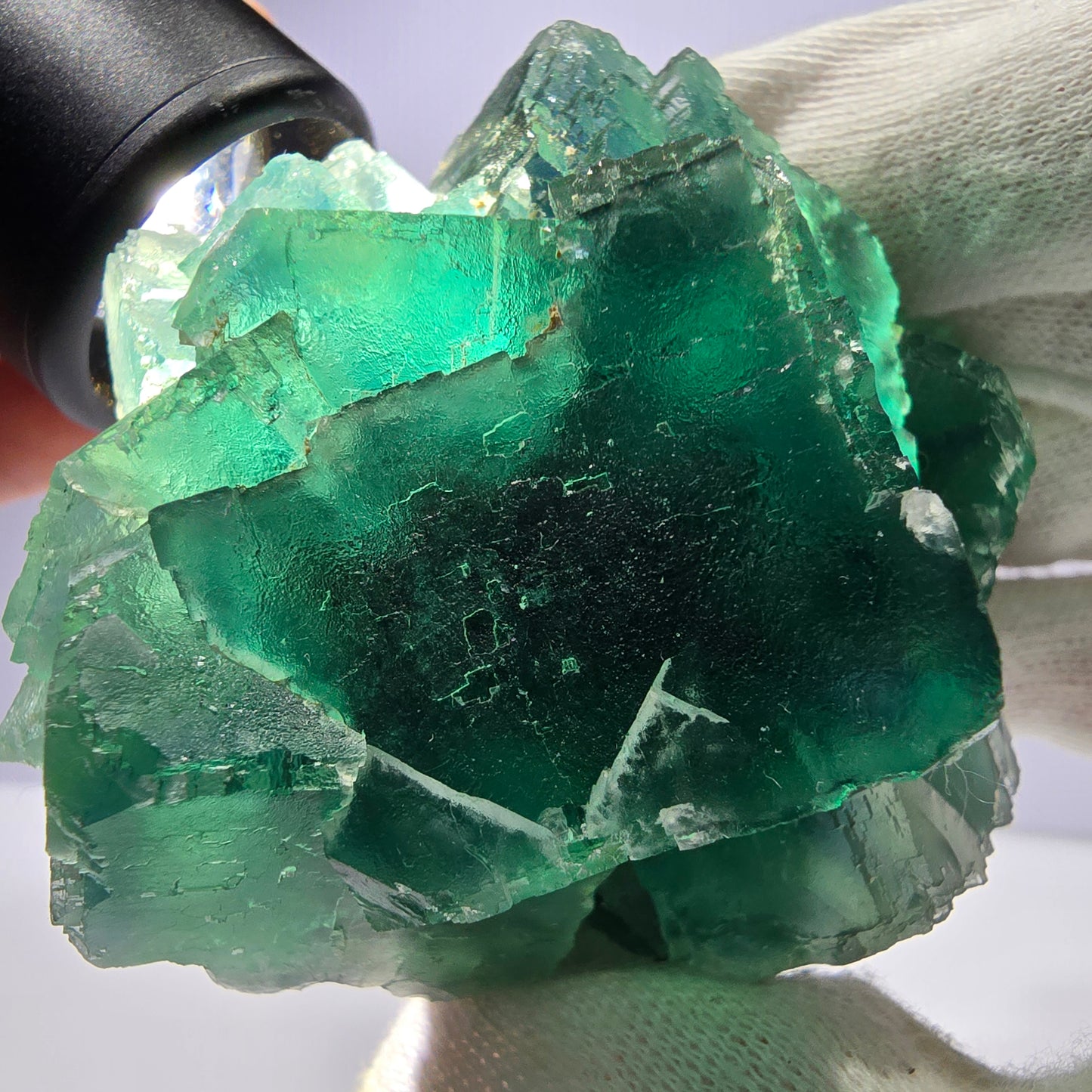 Large Phantom Fluorite Cube Stepped Green Okorusu Namibia 89*67*47mm
