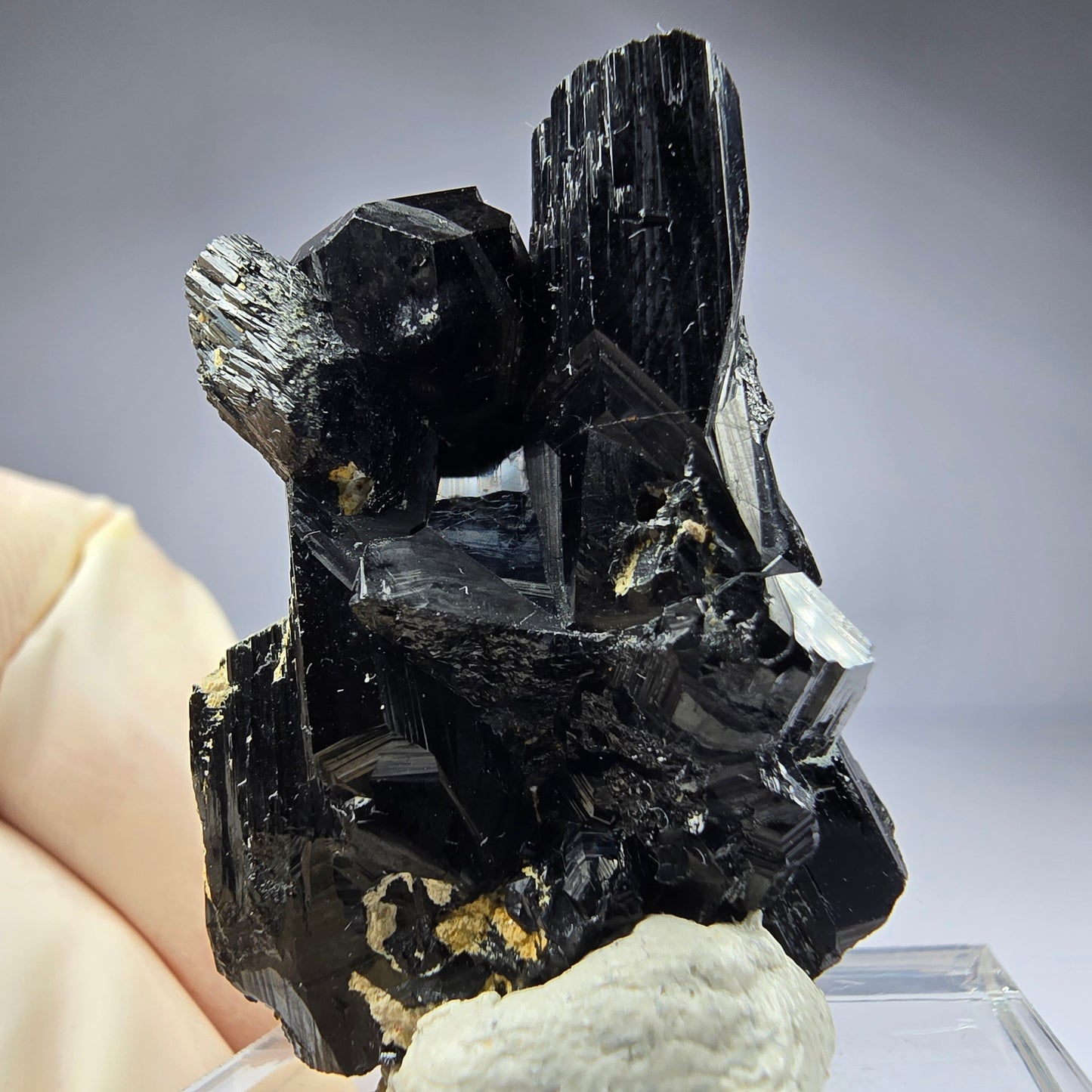 Seltene Schörl Turmalin Stufe schwarz 33*25*18mm Erongo, Namibia Sammlung