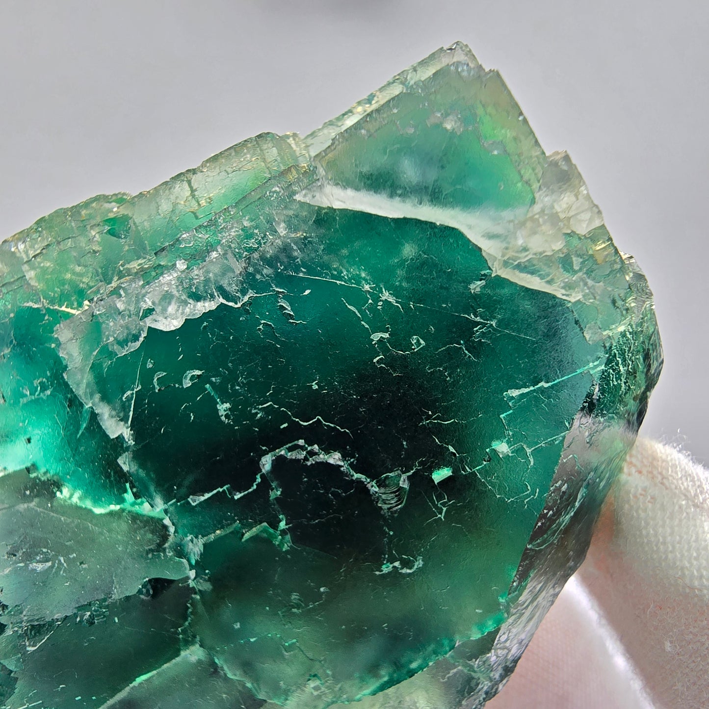 Große Phantom Fluorit Würfel Stufe grün gelb Okorusu Namibia 73*67*38mm Sammlung