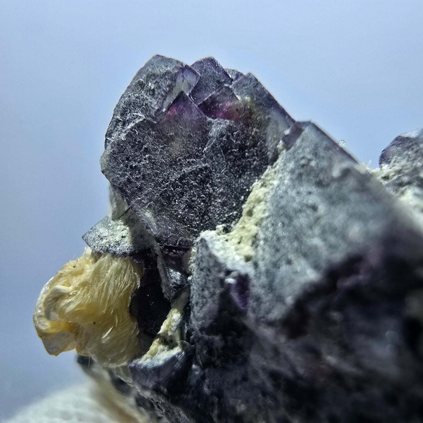 Colorful Phantom Fluorite Cubes Schorl Tourmaline Muscovite Erongo, Namibia 60*45*31mm