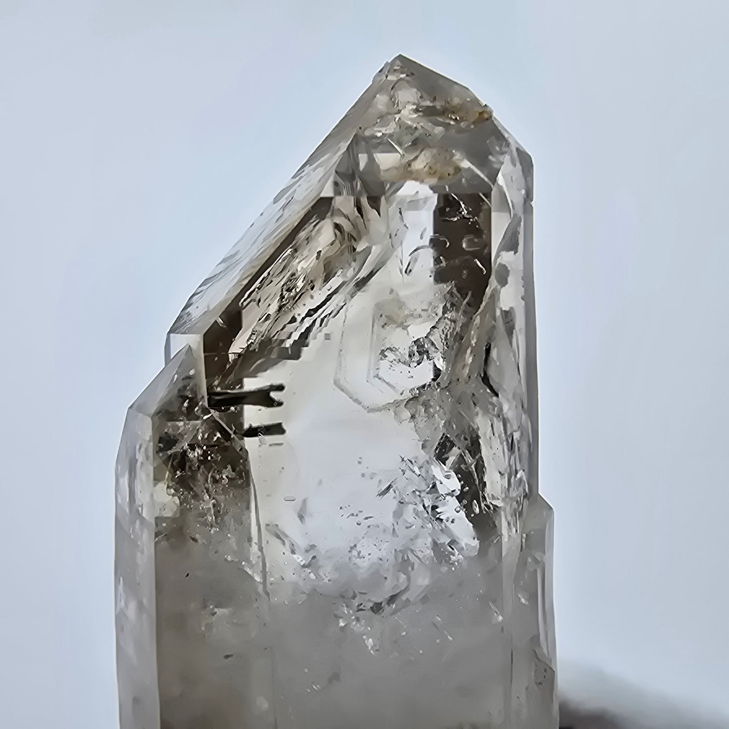 Enhydro Phantom Rauchquarz Spitzen 1x Blase Goboboseb, Namibia 43*22*17mm