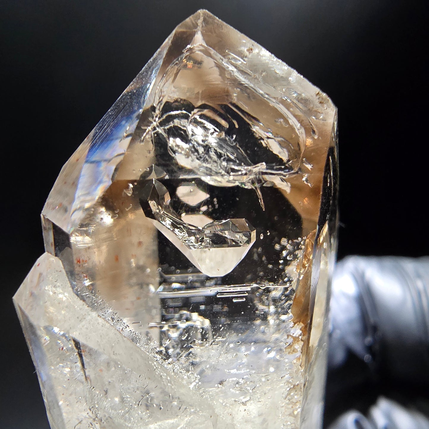 Phantom Rauchquarz Doppelender Stufe Goboboseb, Namibia 47*25*20mm Sammlung