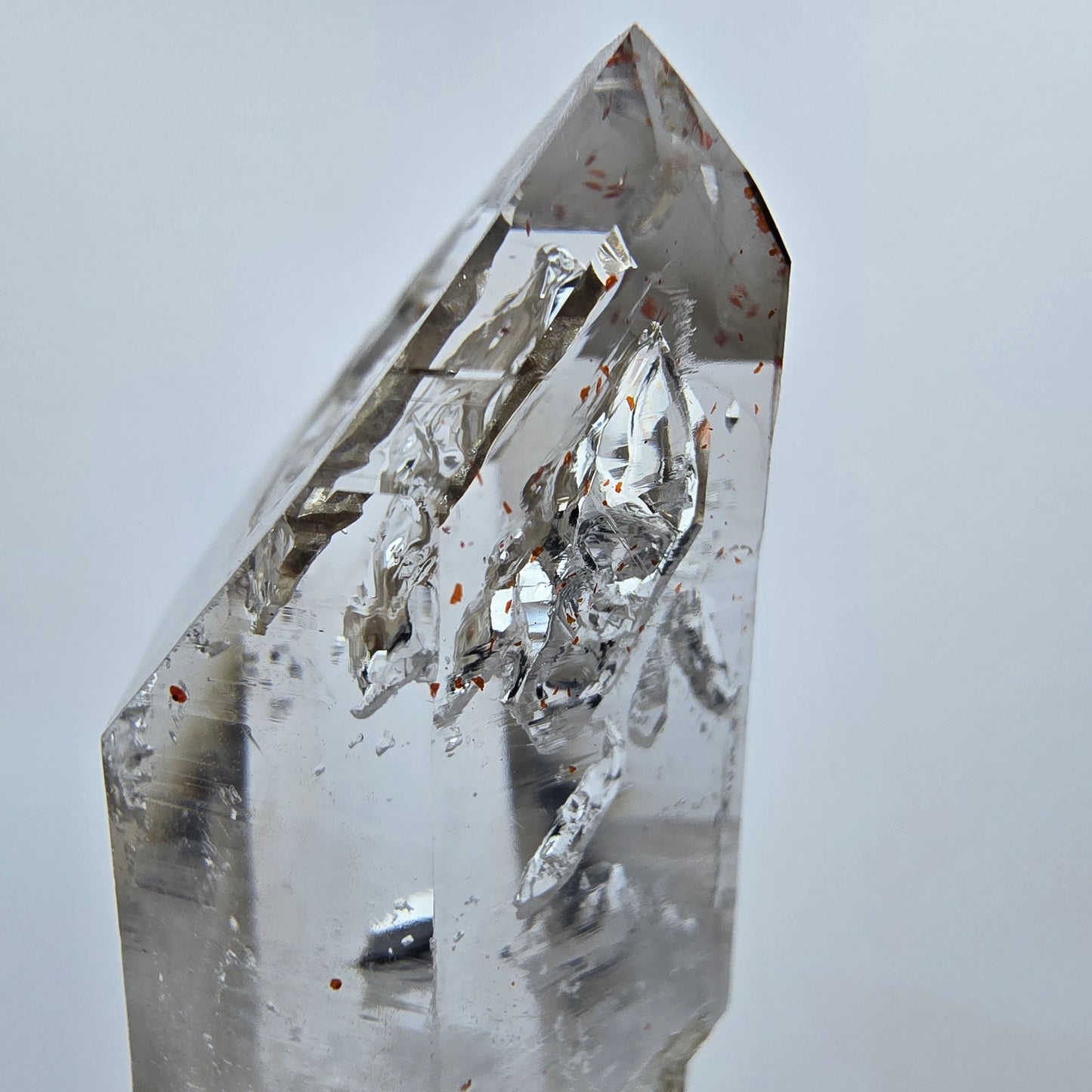 Enhydro Halekin Phantom Rauchquarz Fenster 2x Blase Goboboseb Namibia 51*20*16mm